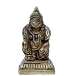 Brass Murti Kubera Ji Is Sitting On Throne - 3 × 1.5 Inches | 2 × 1.5 Inches | For Pooja Temple | Home Decor | Office & Mandir Decoration And Gifts