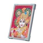Lord Krishna Is Playing the Flute in His Hand Photo Frame - 7 × 5 Inches | For Pooja Temple | Home Decor | Office Decoration | Mandir Decoration And Gifts