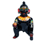 Brass Black Murti 7 No. Laddu Gopal | Laddu Gopal For Janmashtami Special - 6 × 4 Inches | For Pooja Temple | Home Decor | Office & Mandir Decoration And Gifts