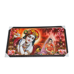 Goddess Radha And Lord Krishan Photo Frame - 21 × 39 Inches | For Pooja Temple | Home Decor And Gifts