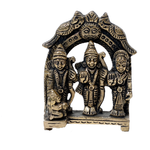 Brass Murti Lord Ram Darbar - 2.5 × 2.5 Inches | For Pooja Temple | Home Decor | Office & Mandir Decoration And Gifts