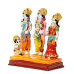 Lord Ram Darbar Marble Dust Murti Idol - 5 × 3 Inches | For Pooja Temple | Home Decor | Office Decoration | Mandir Decoration And Gifts