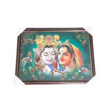 Goddess Radha And Lord Krishan Photo Frame - 20 × 26 Inches | For Pooja Temple | Home Decor And Gifts