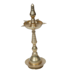 Brass Pancharti Panchmukhi Diya Oil Lamp With Stand - 13 × 5 Inches | 10 × 4 Inches | 8.5 × 4 Inches | For Pooja Temple | Home Decor | Diwali Decorations And Gift