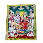Lord Ram Darbar Photo Frame - 7 x 5 Inches | For Pooja Temple | Home Decor | Office Decoration | Mandir Decoration And Gifts