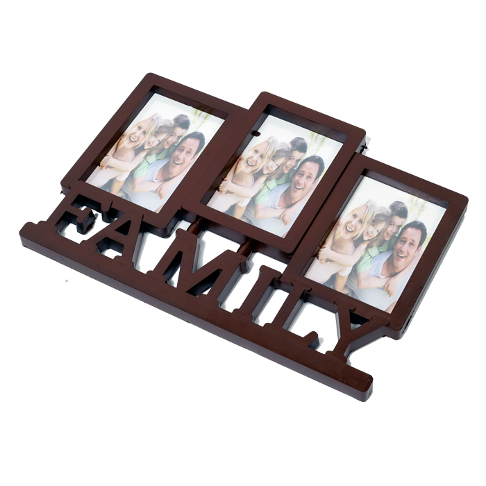 Family Collage 3 In 1 Combo Wall Hanging Photo Frame - 11 x 15 Inches | For Home Decor | Office Decoration And Gifts