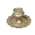 Brass Agarbatti Holder Stand | Burner with Ash Catcher | Batti Stand Plate | - 1 × 2 Inches | For Pooja Temple | Home & Office Decoration