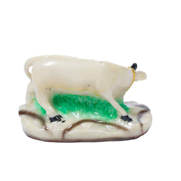 Cow And Calf Pooja Mandir Murti Idol - 5 × 3 Inches | Apna Kanha Cow And Calf polyresin | Home Decor | Office Decoration | Mandir Decoration And Gifts