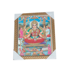 Goddess Santoshi Mata Hindu Photo Frame - 11 × 10 Inches | For Pooja Temple | Home Decor And Gifts