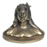 Brass Murti Lord Adiyogi Shiva - 3 × 4 Inches | For Pooja Temple | Home Decor | Office & Mandir Decoration And Gifts