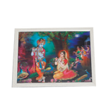 Goddess Radha And Lord Krishan Photo Frame - 13 × 17 Inches | For Pooja Temple | Home Decor And Gifts