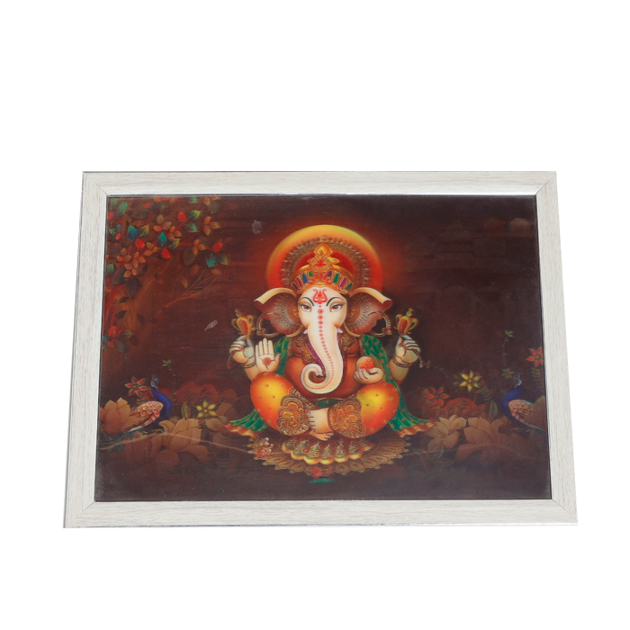 Lord Ganesha Photo Frame - 13 × 17 Inches | For Pooja Temple | Home Decor And Gifts