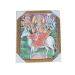 Goddess Sheetala Mata Is Sitting On Donkey Photo Frame - 11 × 10 Inches | For Pooja Temple | Home Decor And Gifts