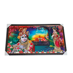 Goddess Radha And Lord Krishan Photo Frame - 21 × 39 Inches | For Pooja Temple | Home Decor And Gifts