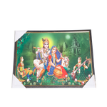 Goddess Radha And Lord Krishan Photo Frame - 25 × 19 Inches | For Pooja Temple | Home Decor And Gifts