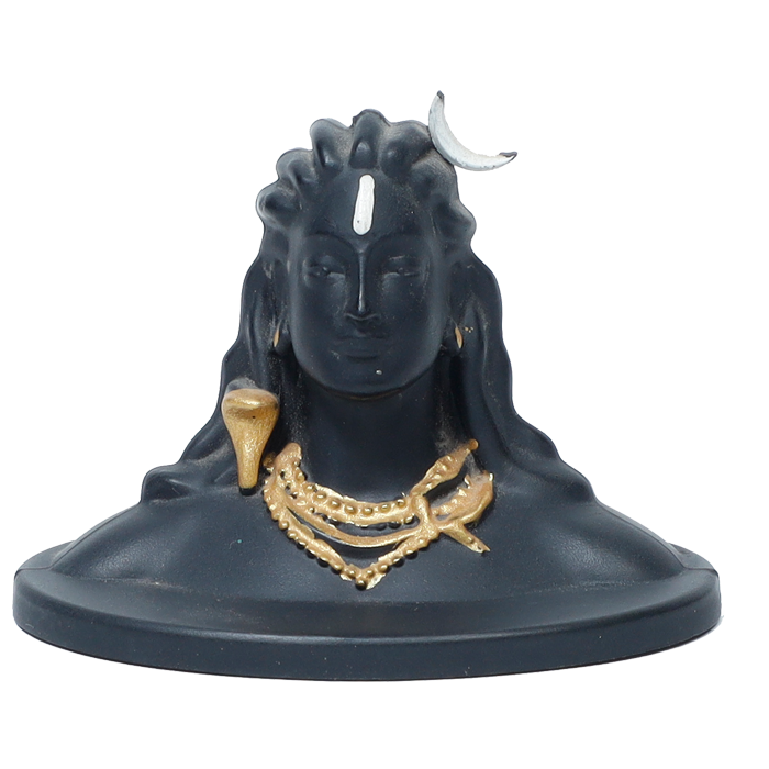 Lord Adiyogi Shiva Murti - 2 × 3 Inches | For Pooja Temple | Home Decor | Office & Mandir Decoration | Car Dashboard And Gifts