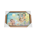Goddess Radha And Lord Krishan Photo Frame - 20 × 15 Inches | For Pooja Temple | Home Decor And Gifts