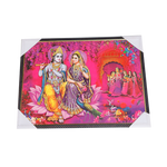 Goddess Radha And Lord Krishan Photo Frame - 25 × 19 Inches | For Pooja Temple | Home Decor And Gifts