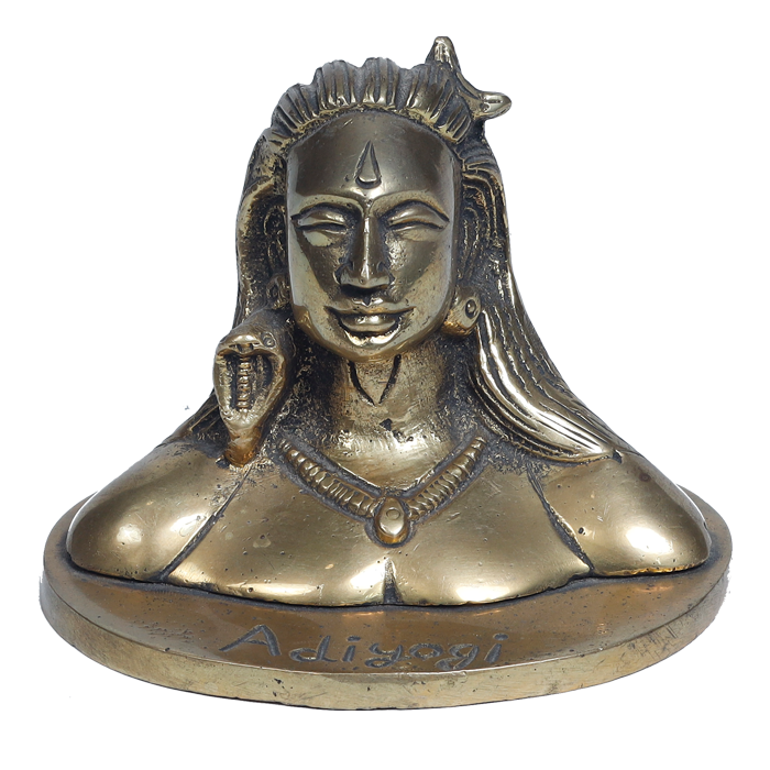Brass Murti Lord Adiyogi Shiva - 3 × 4 Inches | For Pooja Temple | Home Decor | Office & Mandir Decoration And Gifts