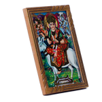 Goddess Sheetala Mata Is Sitting On Donkey Photo Frame - 5 × 3 Inches | For Pooja Temple | Home Decor | Office & Mandir Decoration And Gifts