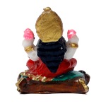 Goddess Lakshmi Mata Is Sitting On Throne | Marble Dust Murti Idol - 2 x 2 Inches | For Pooja Temple | Home Decor | Office Decoration | Mandir Decoration And Gifts