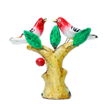 Pair Of Birds Sitting On A Tree Terracotta Clay Murti Idol - 6 × 6 Inches | Home Decor | Office Decoration | Mandir Decoration And Gifts