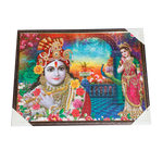 Goddess Radha And Lord Krishan Photo Frame - 25 × 19 Inches | For Pooja Temple | Home Decor And Gifts