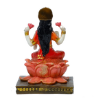 Goddess Lakshmi Is Sitting On The Throne Marble Dust Murti Idol -6 × 4 Inches | For Pooja Temple | Home Decor | Office Decoration | Mandir Decoration And Gifts