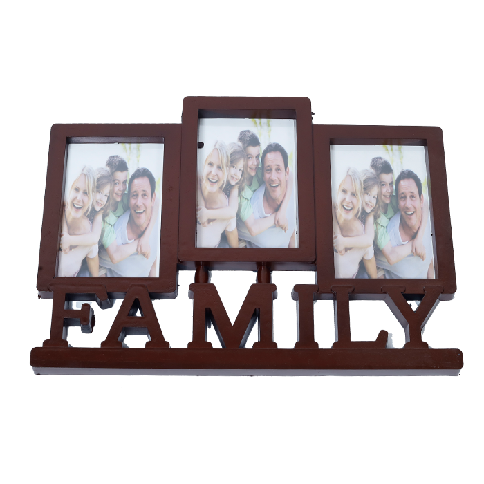 Family Collage 3 In 1 Combo Wall Hanging Photo Frame - 11 x 15 Inches | For Home Decor | Office Decoration And Gifts