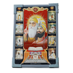 Sikh Guru And Guru Nanak Dev Ji With 10 Gurus Religious Photo Frame - 7 × 5 Inches | For Pooja Temple | Home Decor | Office Decoration | Mandir Decoration And Gifts