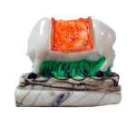 Nandi And Lord Bal Gopal Krishana | Marble Dust Murti Idol - 4 x 4 Inches | For Pooja Temple | Home Decor | Office Decoration | Mandir Decoration And Gifts