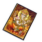 Lord Ganesha Is Sitting On Throne With Mushak Photo Frame - 7 x 5 Inches | For Pooja Temple | Home Decor | Office Decoration | Mandir Decoration And Gifts