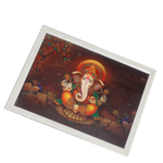 Lord Ganesha Photo Frame - 13 × 17 Inches | For Pooja Temple | Home Decor And Gifts