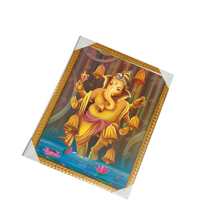Lord Ganesha Photo Frame - 26 × 20 Inches | For Pooja Temple | Home Decor And Gifts