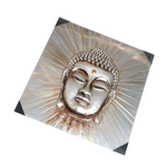 Lord Gautam Buddha Handmade Wall Painting Photo Frame - 32 × 31 Inches | For Pooja Temple | Home Decor And Gifts