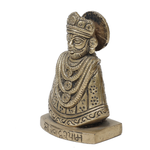 Brass Murti Shree Khatu Shyam Baba - 3 × 2.5 Inches | For Pooja Temple | Home Decor | Office & Mandir Decoration And Gifts