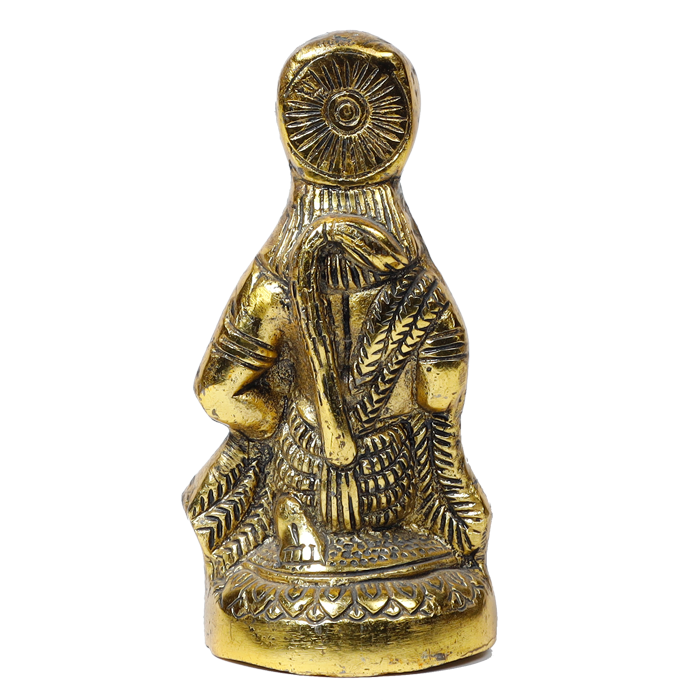 Brass Murti Veer Bajrang Bali Hanuman Ji - 6 × 3 Inches | For Pooja Temple | Home Decor | Office & Mandir Decoration And Gifts