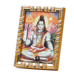 Lord Shiva Ji Mahadev Photo Frame - 5 × 3 Inches | For Pooja Temple | Home Decor | Office Decoration | Mandir Decoration And Gifts