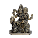 Brass Murti Lord Shiva Family | God Shiva, Parvati, Ganesh And Kartikeya Murti - 3 × 3 Inches | 2 × 2 Inches | For Pooja Temple | Home Decor | Office & Mandir Decoration And Gifts