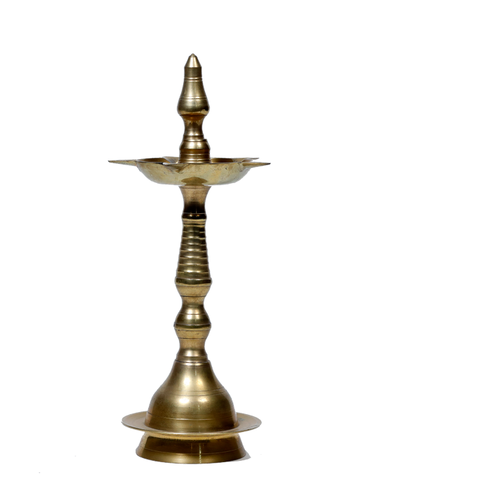 Brass Pancharti Panchmukhi Diya Oil Lamp With Stand - 13 × 5 Inches | 10 × 4 Inches | 8.5 × 4 Inches | For Pooja Temple | Home Decor | Diwali Decorations And Gift