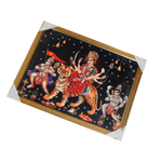Goddess Durga Mata, Bajrangbali Hanuman Ji And Lord koshthak Kaal Bhairav Photo Frame - 26 × 20 Inches | For Pooja Temple | Home Decor And Gifts