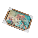 Goddess Radha And Lord Krishan Photo Frame - 20 × 15 Inches | For Pooja Temple | Home Decor And Gifts