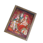 Lord Shiva Family Photo Frame - 17 × 13 Inches | For Pooja Temple | Home Decor And Gifts