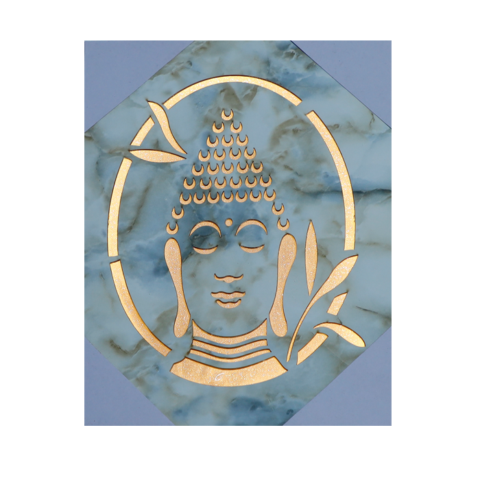 Lord Buddha Ji Photo Frame - 12 × 9 Inches | For Pooja Temple | Home Decor | Mandir Decoration | Office Decoration And Gifts