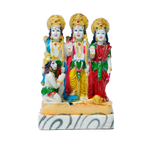 Lord Ram Darbar Marble Dust Murti Idol - 5 × 5 Inches | For Pooja Temple | Home Decor | Office Decoration | Mandir Decoration And Gifts