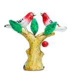 Pair Of Birds Sitting On A Tree Terracotta Clay Murti Idol - 6 × 6 Inches | Home Decor | Office Decoration | Mandir Decoration And Gifts