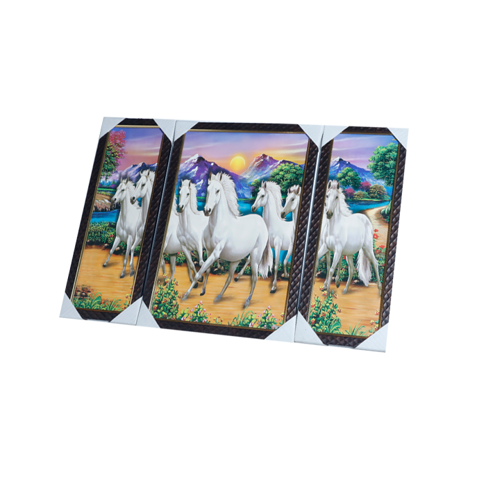 Wooden Horse Wall Frame- 19× 15 Inches