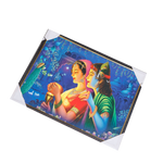 Goddess Radha And Lord Krishan Photo Frame - 25 × 19 Inches | For Pooja Temple | Home Decor And Gifts