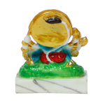 Panchmukhi Hanuman Ji Is Sitting On The Throne | Marble Dust Murti Idol - 4 × 3 Inches | For Pooja Temple | Home Decor | Office Decoration | Mandir Decoration And Gifts