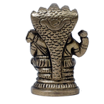 Brass Murti Goddess Lakshmi And Lord Vishnu Ji - 2 × 1.5 Inches | For Pooja Temple | Home Decor | Office & Mandir Decoration And Gifts